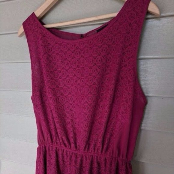 Rue 21 Women's Lace Marron Hi Low Dress - Picture 3 of 4